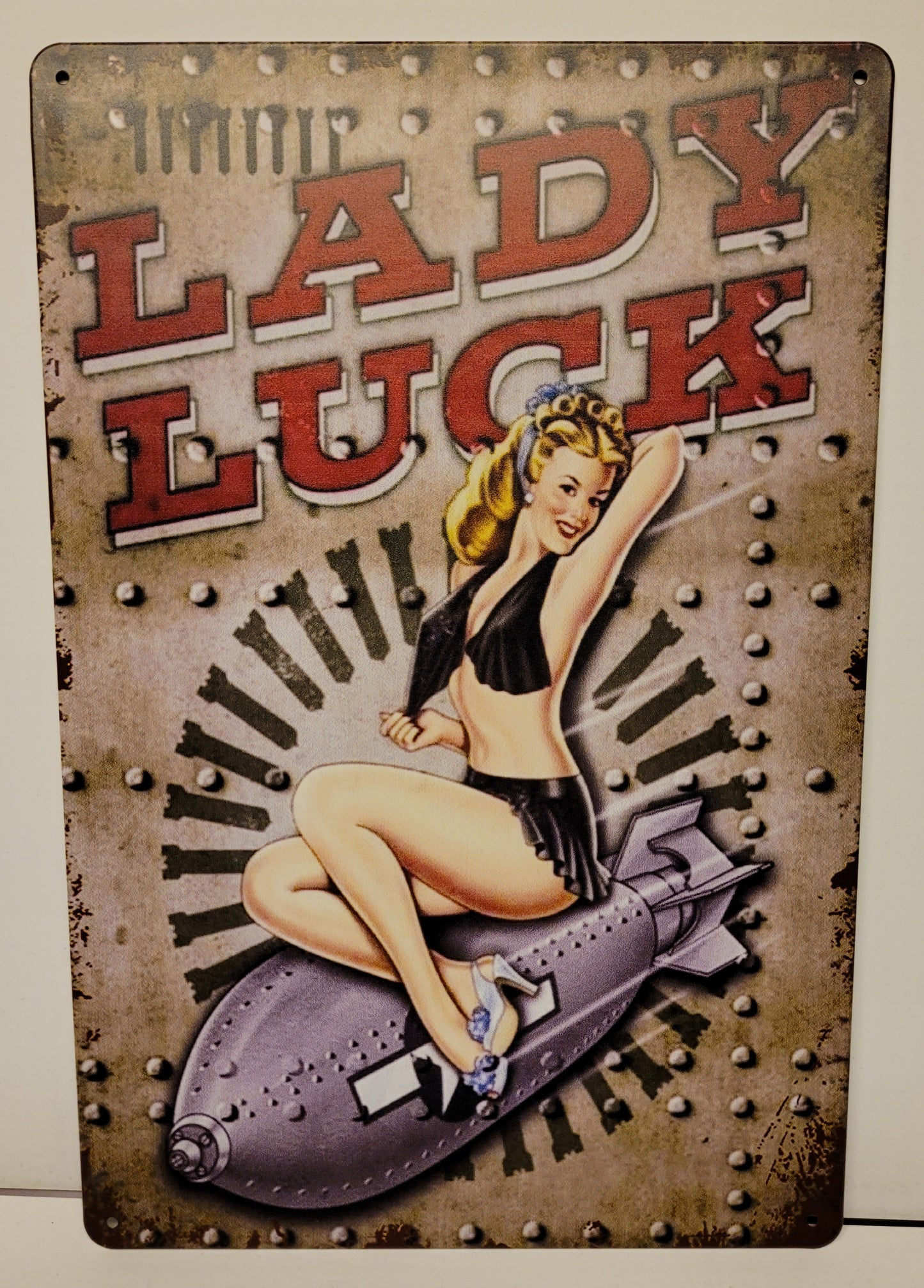 Plåtskylt Lady Luck