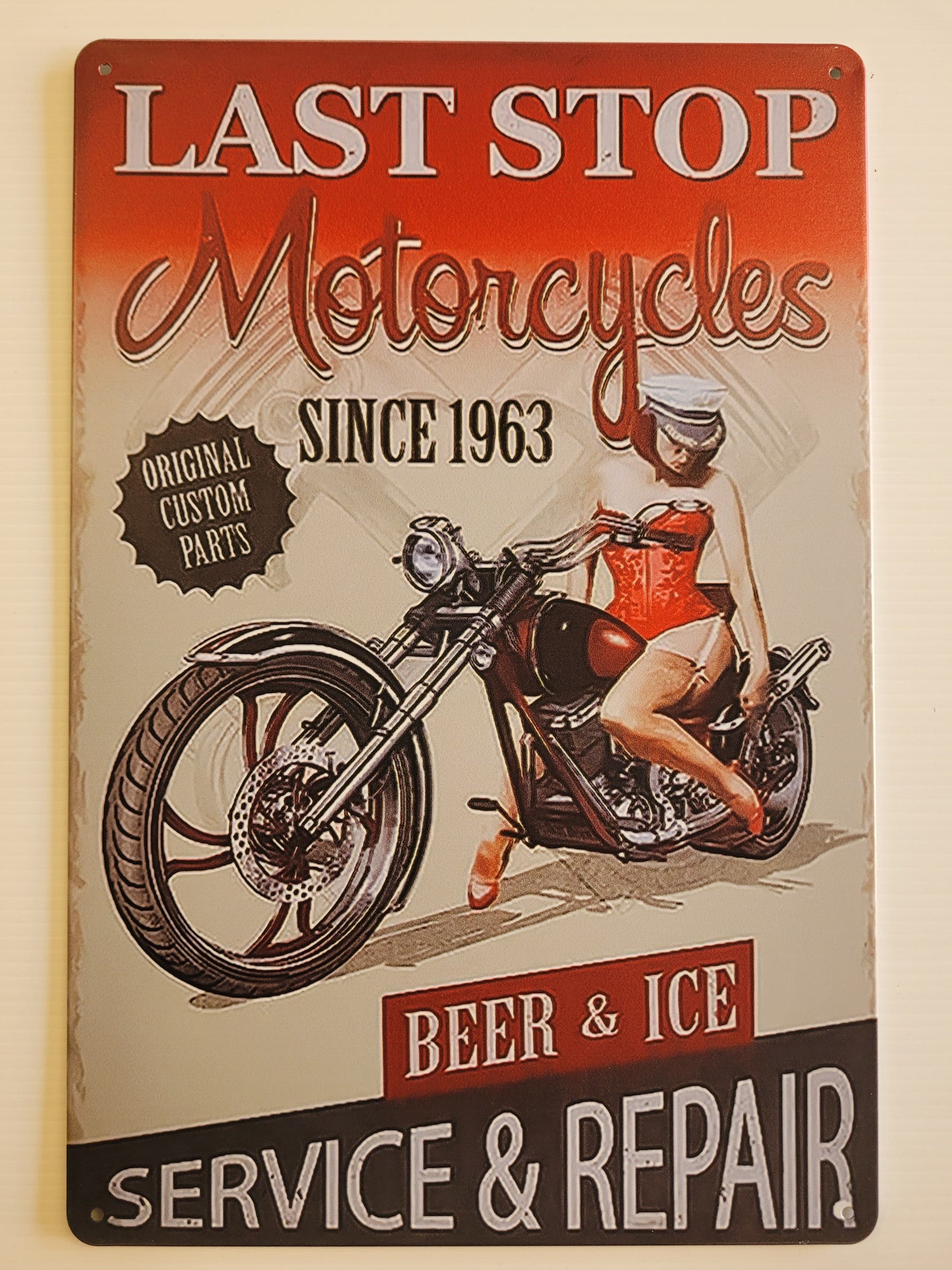 Plåtskylt beer & ice