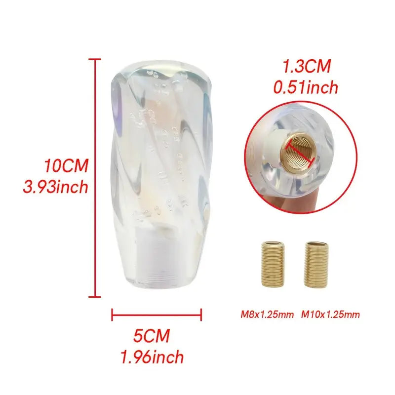 Växelspaksknopp Bubbles Transparent