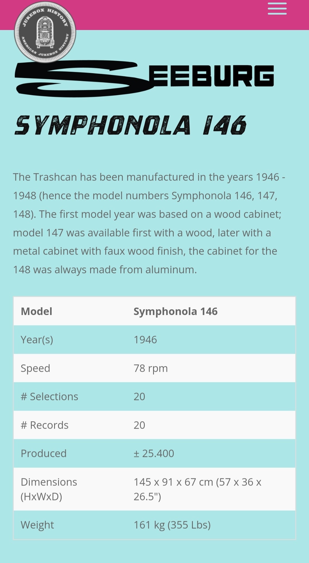 Jukebox Seeburg 1946