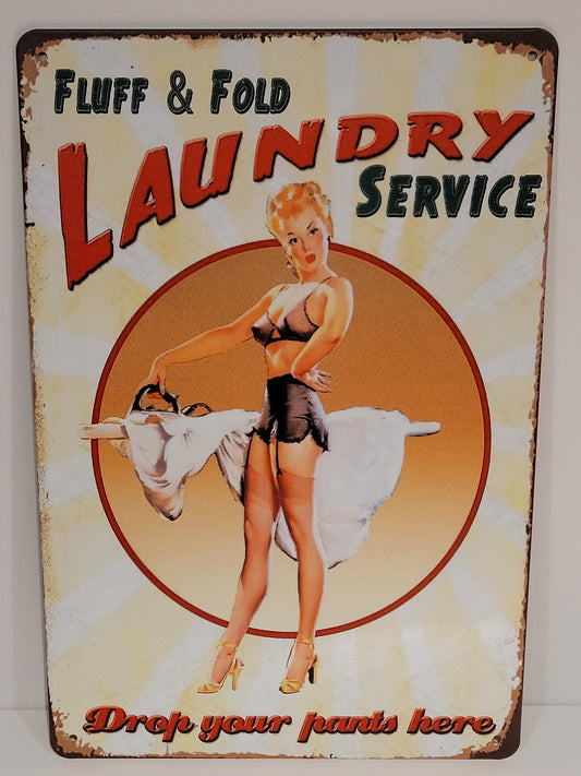 Plåtskylt Laundry